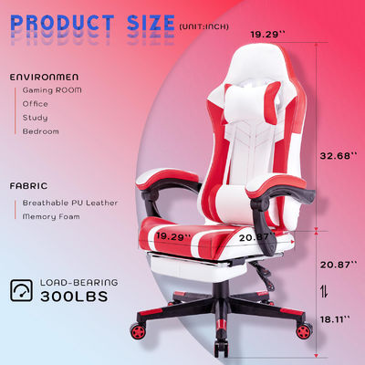 ALINUNU High Back Video Ergonomischer Renncomputer Gaming-Stuhl mit Fußstütze