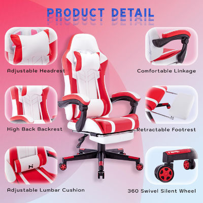 ALINUNU High Back Video Ergonomischer Renncomputer Gaming-Stuhl mit Fußstütze