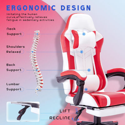 ALINUNU High Back Video Ergonomischer Renncomputer Gaming-Stuhl mit Fußstütze