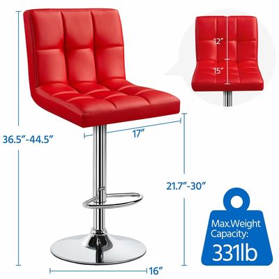 Moderne Barmöbel ALINUNU Drehstuhl aus PU-Leder für Barhocker mit verstellbarer Höhe
