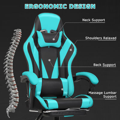Modernes Design Hochrücken Video Ergonomischer Rennspielstuhl mit Fußstütze Erschwinglich