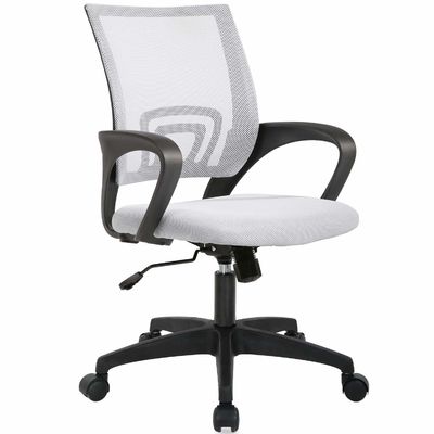 ALINUNU White Mesh Executive Chair mit Lendenstütze und Schmetterlingsmechanismus