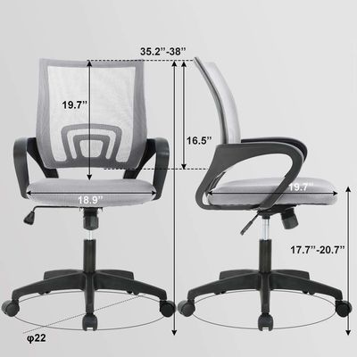 Personalisieren Sie Ihren Arbeitsplatz mit ALINUNU Grey Mesh Computer Chair ODM und OEM Optionen