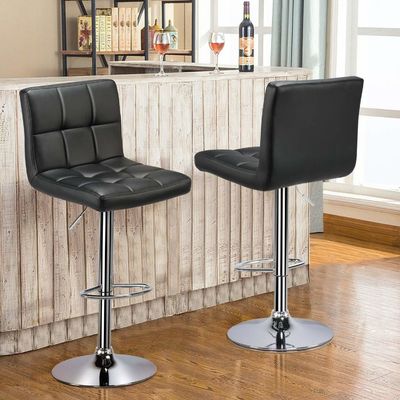 19.5&quot;D x 17&quot;W x 36.5&quot;H Moderne Barhocker mit verstellbarer Höhe und drehbarem PU-Leder