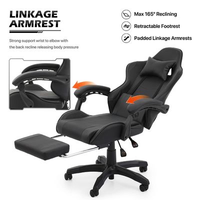 Einstellbarer Höhenstand Ergonomischer Computer Rennvideo PC Custom Gaming Stuhl für Erwachsene