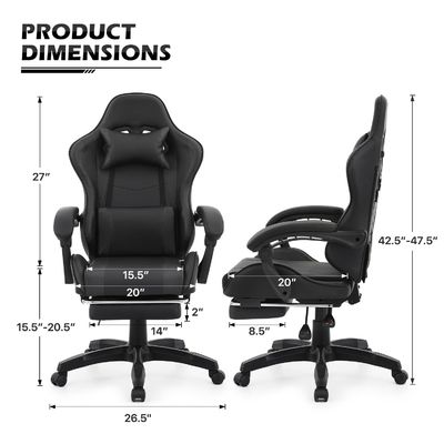 Einstellbarer Höhenstand Ergonomischer Computer Rennvideo PC Custom Gaming Stuhl für Erwachsene