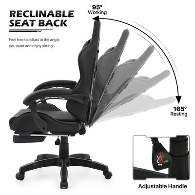 Einstellbarer Höhenstand Ergonomischer Computer Rennvideo PC Custom Gaming Stuhl für Erwachsene