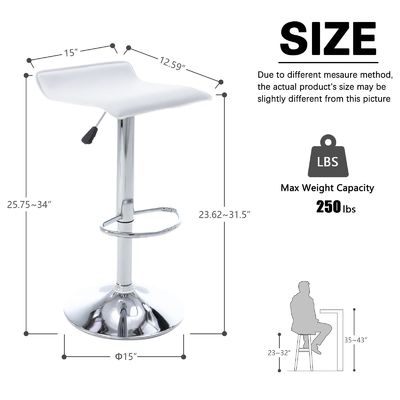 Höhenverstellbare moderne Drehbarstähle für Wohnstühle aus PU-Leder