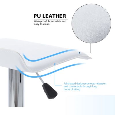Höhenverstellbare moderne Drehbarstähle für Wohnstühle aus PU-Leder