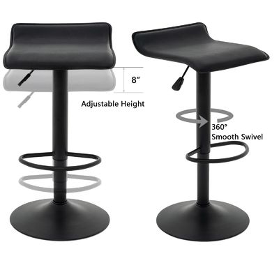 Benutzerdefinierte Farbe ALINUNU Drehbar Hocker PU Leder Airlift Bar Stuhl für das Esszimmer