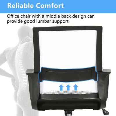 Home Office Ergonomischer Mesh-Stuhl mit verstellbarer Höhe und modernem Design