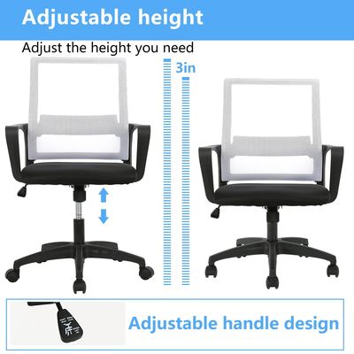 Home Office Ergonomischer Mesh-Stuhl mit verstellbarer Höhe und modernem Design