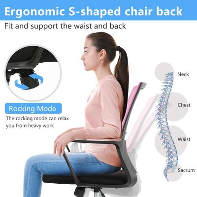 Ergonomisch vernetzte Bürostuhl 360 Drehbarer Höhenanpasser