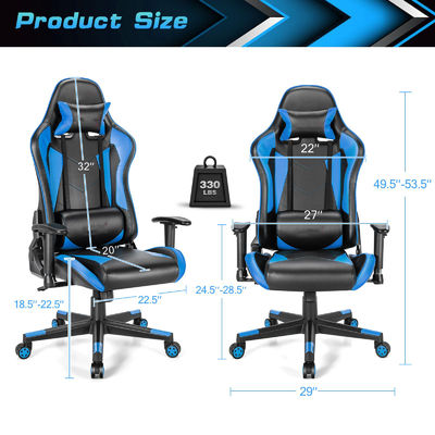 ALINUNU Anpassbares Geheimlabor Ergonomischer Renncomputer Videospielstuhl für das Home Office