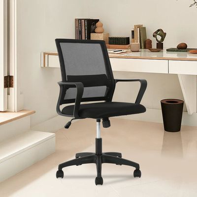 ALINUNU Ergonomische Maschen-Computer-Büro-Stuhl Schwenkbare moderne Schreibtischsessel mit Eisenrahmen