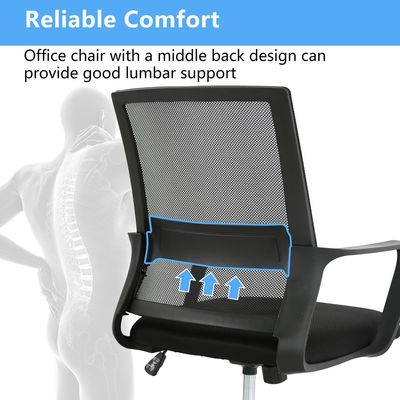 ALINUNU Ergonomische Maschen-Computer-Büro-Stuhl Schwenkbare moderne Schreibtischsessel mit Eisenrahmen