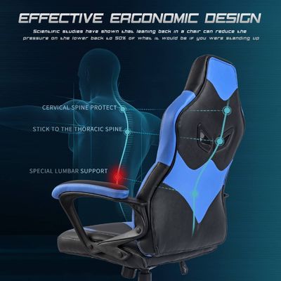 Home Office Möbel ALINUNU Direkt ergonomischer Rennspielstuhl mit Lendenunterstützung