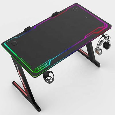 Computertisch für Gewerbemöbel mit RGB-Beleuchtungssystem und verstellbarem Design