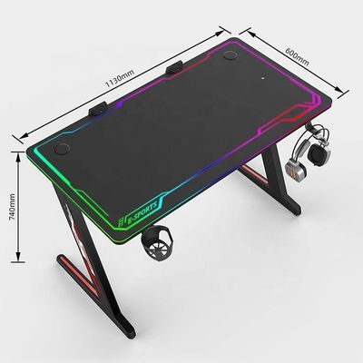 Computertisch für Gewerbemöbel mit RGB-Beleuchtungssystem und verstellbarem Design