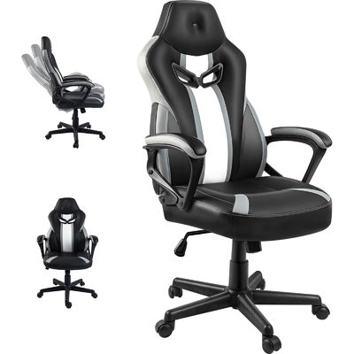 Moderner ergonomischer Rennstyl Schwenk-Spielstuhl mit verstellbarer Lendenstütze
