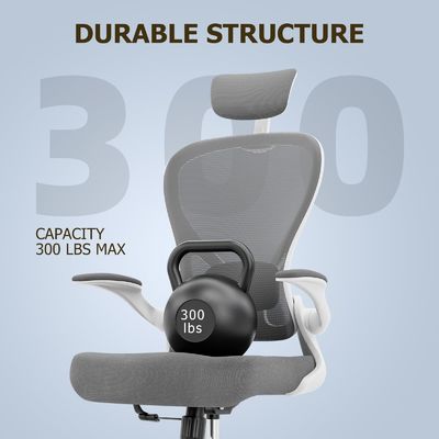 Moderner Drehstuhl mit Flip-up-Armen Metall Typ Metall Ergonomischer Schreibtischstuhl