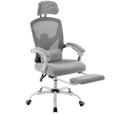 ALINUNU Büro-Computer-Schreibtisch-Stuhl mit Rückennetz und Rollrädern 34,4 Pfund