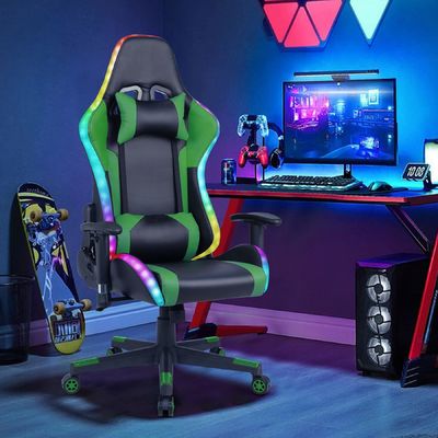 ALINUNU Spielstuhl mit LED-Lichtbar und Massage-Funktion