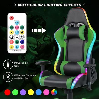 ALINUNU Spielstuhl mit LED-Lichtbar und Massage-Funktion