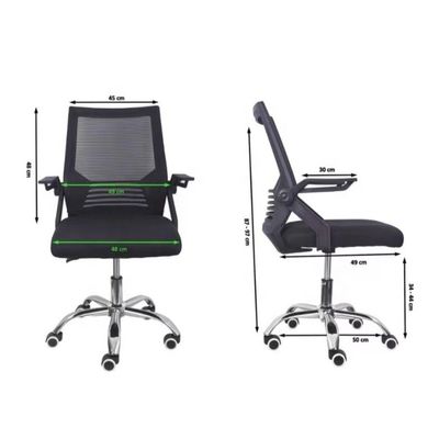 Executive Gaming Office Chair mit verstellbarer Armlehne und Drehfunktion in Stoff