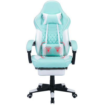 Ergonomischer Dreh- und Spielstuhl Ledersitz mit Massagefunktion und Klappdesign