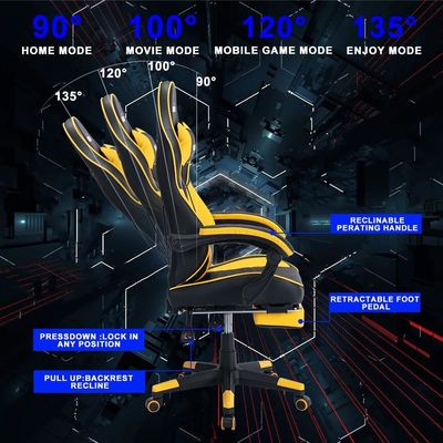 Leder-Massage-Spielstuhl Dreh-Ergonomie- und Drehgestaltung mit Sitzplatz
