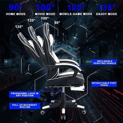 Leder ergonomischer Gamer-Sitz Moderner Skorpion-Spielstuhl für Computerspielzimmer