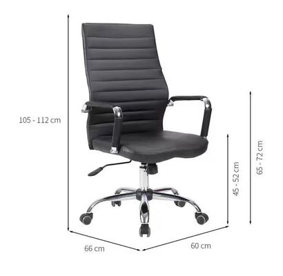 Bürostuhl aus braunem Leder aus modernem Stil mit Lendenunterstützung und Postverpackung