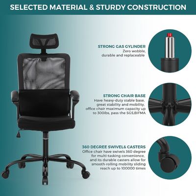 Ergonomischer Computerstuhl für Heim- und Büroarbeiten mit individueller Farbe und rotierendem Rollen