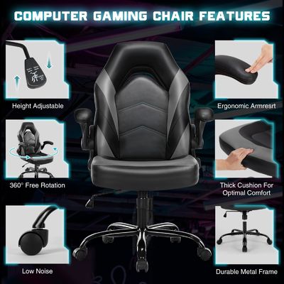 Höhenverstellbarer Spielstuhl Ideal für Büro und Zuhause 27.76&quot;W x 45.67&quot;H x 25.39&quot;D