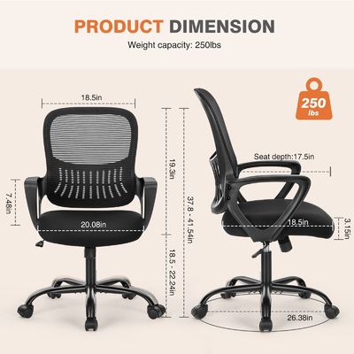 Verstellbare ergonomische Schreibtische und Stühle Mesh-Stühle mit bequemen Armlehnen
