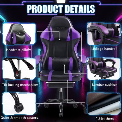Höhenverstellbarer ergonomischer Spielstuhl für Erwachsene Design Stil MODERNE Postverpackung Y