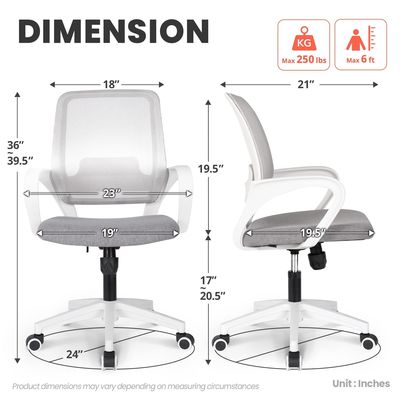 Metallstuhl mit verstellbarer Dreh- und Lendenunterstützung Ergonomischer Computerstuhl