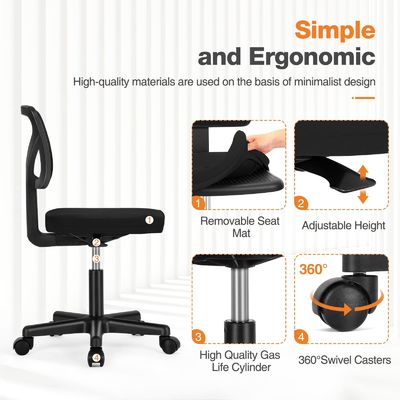 Ergonomischer Schreibtisch und Stuhl mit Lendenkissen in individueller Farbe