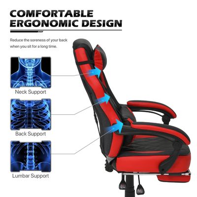 Moderne ergonomische Computerspielstuhl Racing-Stil PU-Lederstuhl Gaming 40,79 Pfund