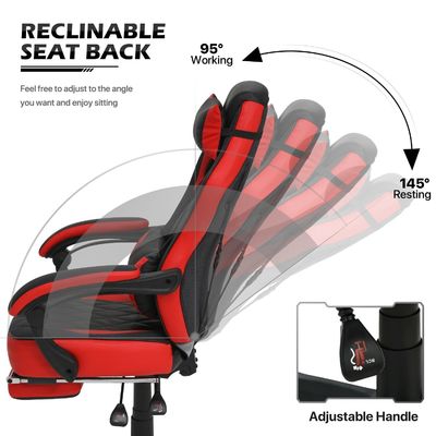Moderne ergonomische Computerspielstuhl Racing-Stil PU-Lederstuhl Gaming 40,79 Pfund