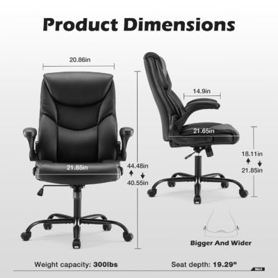 Moderne Gestaltung verstellbarer Executive Office Chair mit Flip-Up Armlehne und Lendenunterstützung
