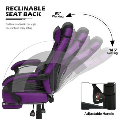 Rennstil PU-Leder-Spielstuhl Ergonomische Gestaltung Schaumstoff-Sitzmaterial von ALINUNU