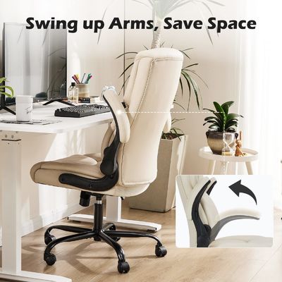 Schwenkbare Arbeitsstuhl mit Lendenunterstützung und verstellbarer Flip-up Armlehne 3 Gashebe 25,76 Pfund
