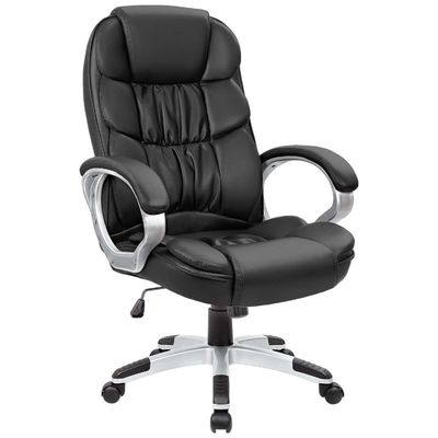 High Back Executive Office Chair mit Lendenunterstützung und höhenverstellbarem PU-Leder