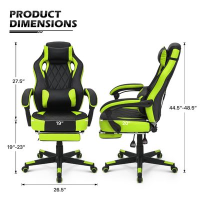 ALINUNU Racing Style PU Gaming Chair Ergonomischer Computerstuhl mit modernem Design