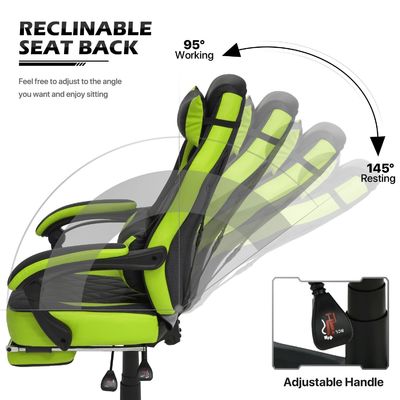 ALINUNU Racing Style PU Gaming Chair Ergonomischer Computerstuhl mit modernem Design