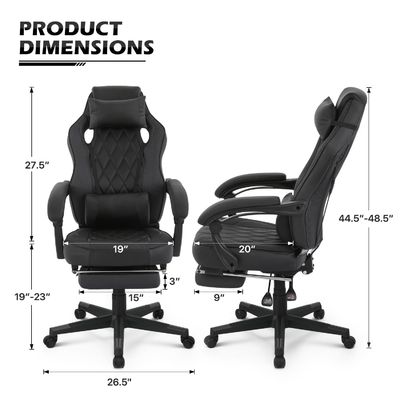 Holen Sie sich den ultimativen Gaming-Stuhl bei ALINUNU Racing Style PU-Leder mit verstellbarer Höhe