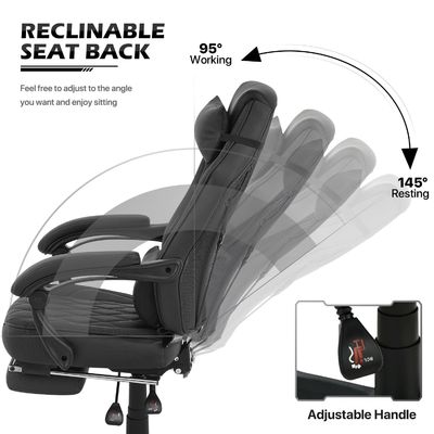 Holen Sie sich den ultimativen Gaming-Stuhl bei ALINUNU Racing Style PU-Leder mit verstellbarer Höhe