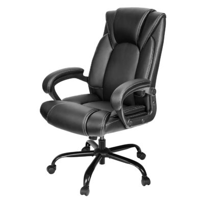Lederpolsterter Executive Desk Chair mit verstellbarer Höhe und ergonomischer Unterstützung